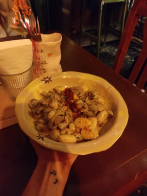 gnocchi with mushrooms, sorry for a not very focused pic, i was too hungry to focus 😅 at Lutra Lutra Bar in Tbilisi