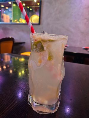 Homemade ginger lime lemonade at Drei Chinesen in Dusseldorf