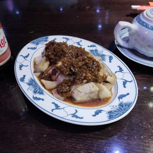 S11. KALTE QIE ZI (steamed aubergine with pickled peppers) at Drei Chinesen in Dusseldorf