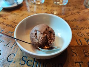 Chocolate sorbet at Drei Stuben in Zurich