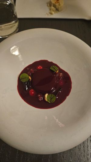 Beetroot with aioli, hazelnut and berries at Bistrot 55 Classic Edition in Limassol