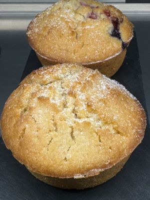 Raspberry and blueberry muffins   at The Garden Bakery - Online in Portimao
