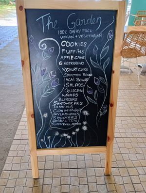 Impossible to walk past this sign without going inside! at The Garden Bakery - Online in Portimao