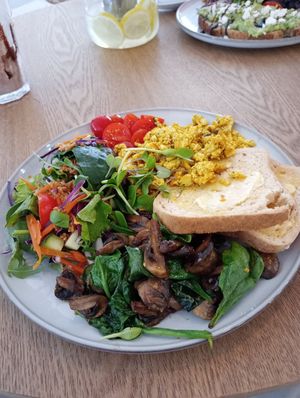 Tofus scramble and so much more at The Garden Bakery - Online in Portimao