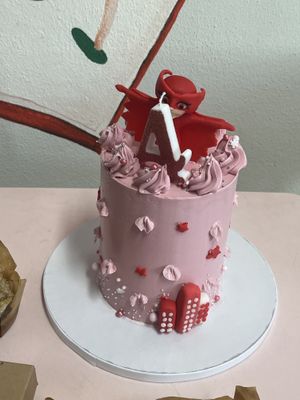 PJ Masks “Owlette” cake was beautifully designed and tasted incredible — rich chocolate and apple chunks inside made it unforgettable.  at The Garden Bakery - Online in Portimao