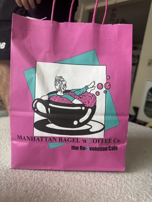   at Manhattan Bagel & Coffee Co in Boston