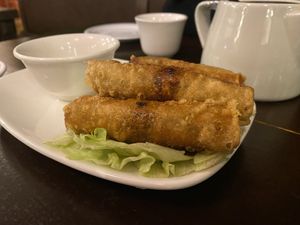 Crispy Vegetable Spring Rolls served with Nuoc Cham sauce  at Pho Ta   in North West London