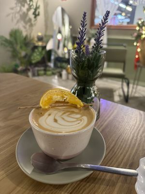 TGY Romano Latte served with oat milk, yummy 😋  #Veganuary at The Gather Yard in Pahang