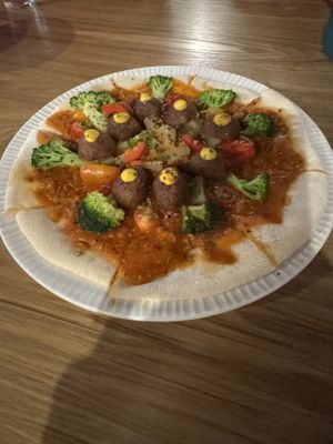 Vegan Bolognese Pizzaa  at The Gather Yard in Pahang