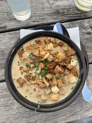 Vegane Pilzsuppe (war ein Spezialgericht und ist nicht auf der festen Karte!)  at Reiteralm in Saalbach