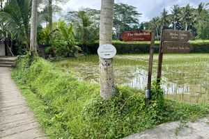 Watch for the signs  at The Shala Bali in Ubud