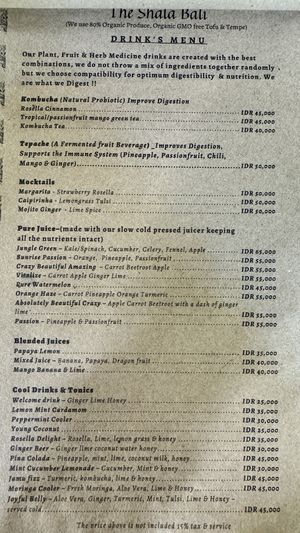 Drinks #Veganuary at The Shala Bali in Ubud