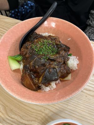 ‘Silky aubergine’ - braised Aubergine with rice  at Mamma Bao - Adalbertstraße in Munich