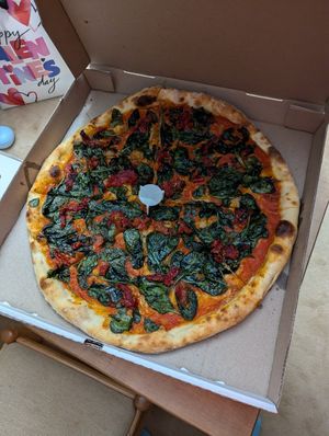 Current vegan special - Vegan Vodka Sauce Pizza at Pizza Delicious in New Orleans