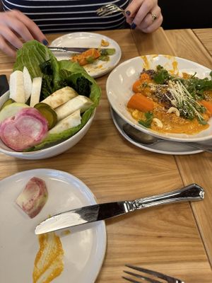Curried carrots and crudités   at Whole Harvest Kitchen in Leawood