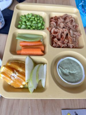The kids pasta bento plate.  at Whole Harvest Kitchen in Leawood