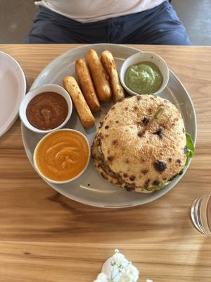 American burger   at Whole Harvest Kitchen in Leawood