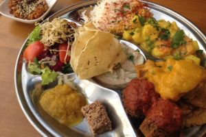 Thali for two at Goura Pakora in Berlin