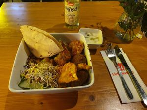 Bhima bowl. Definitely the best food I ate in Berlin! Its amazing. So many different nice tastes in it! at Goura Pakora in Berlin