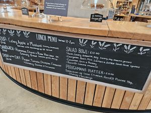 Lunch menu, changes daily at FarmED in Chipping Norton