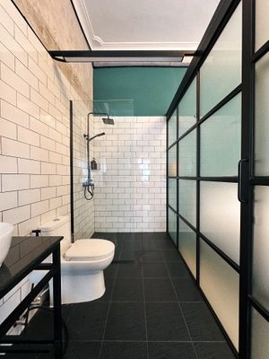 Modern designed Studio suite bathroom. at Sundays Boutique Hotel in Phnom Penh