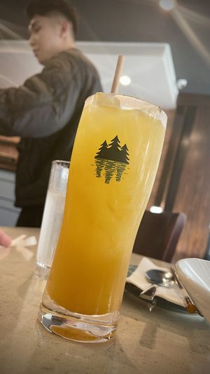 Mango soda  at The Hestia Veggie in Vancouver