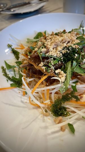 Papaya SeaGrape Saladd  at The Hestia Veggie in Vancouver