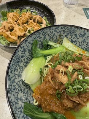Dan Dan noodles  at The Hestia Veggie in Vancouver