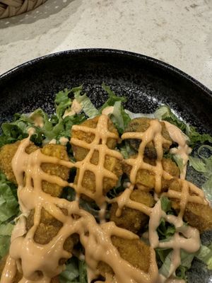 King mushrooms   at The Hestia Veggie in Vancouver