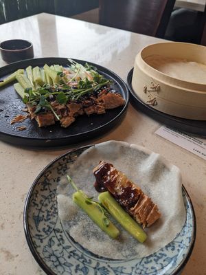 Duck wraps at The Hestia Veggie in Vancouver