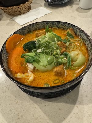 Laksa curry  at The Hestia Veggie in Vancouver