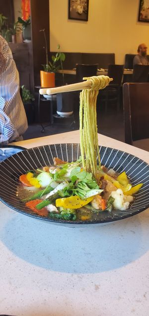 Hestia Storm Noodle. Looks better than it tasted 😅 at The Hestia Veggie in Vancouver