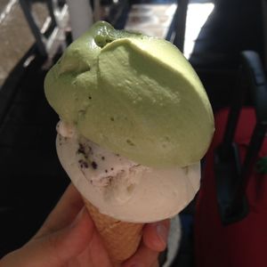 Matcha and cookies ice cream. Amazing, just amazing! at Veganista Ice Cream I in Vienna