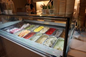 Variety of flavors, all vegan, made with soy, oat or rice milk. at Veganista Ice Cream I in Vienna