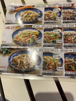 Menu  at Red Pho Cafe in Phan Thiet