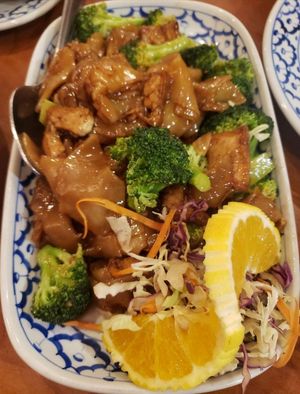 The best Pad See Ew around. Just tell them vegan/no egg. at Takieng Thai Cuisine in Fair Oaks