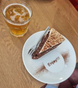 Coffee cake at Pip & Oat in Llandudno