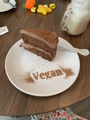 Chocolate cakee  at Pip & Oat in Llandudno