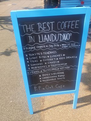 Pip and Oat Outside at Pip & Oat in Llandudno