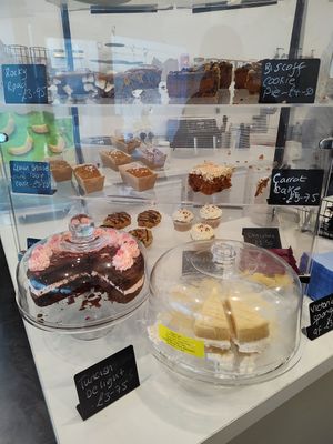 Cake choices (Feb 25) at Pip & Oat in Llandudno