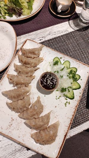 appetizer: dumplings "big momo" at Vegafe - Totoriu g. in Vilnius
