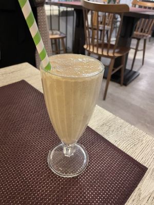 Satva, with soy milk  at Vegafe - Totoriu g. in Vilnius