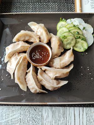 Mo Dumplings with soy meat at Vegafe - Totoriu g. in Vilnius