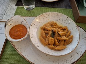 Gnocchi ai zucca arrostita versione vegana at Vegafe - Totoriu g. in Vilnius