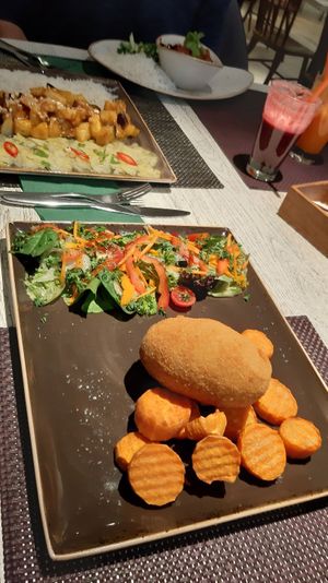 cheese, potato and cabbage roll at Vegafe - Totoriu g. in Vilnius