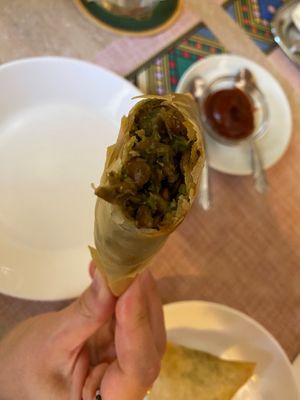 vegan samosas at Cafe Abol in Graz