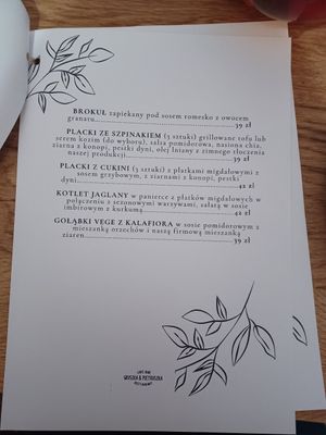 Menu at Gruszka i Pietruszka in Szczecin