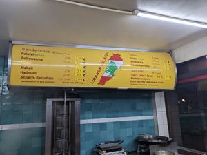 Menu at Libanon Falafel in Berlin