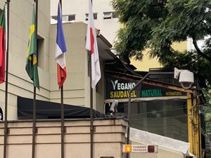 Right next to this place.  at Taste and See in Sao Paulo