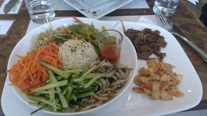 korean vegan dish at Taste and See in Sao Paulo